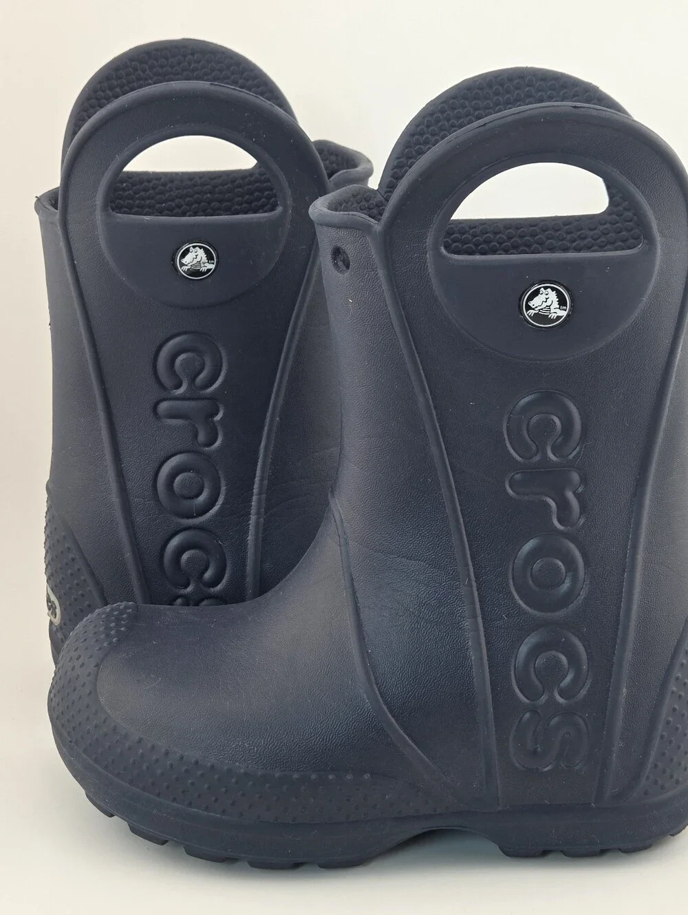 Crocs Youth Handle It Rain Boots Childrens Size C9 Navy Blue Waterproof Shoes